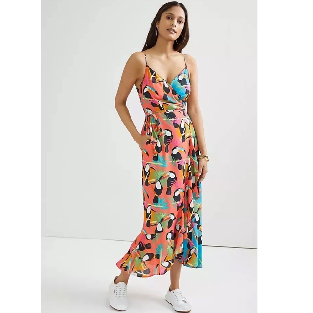 Farm Rio Toucans Wrap Maxi Dress